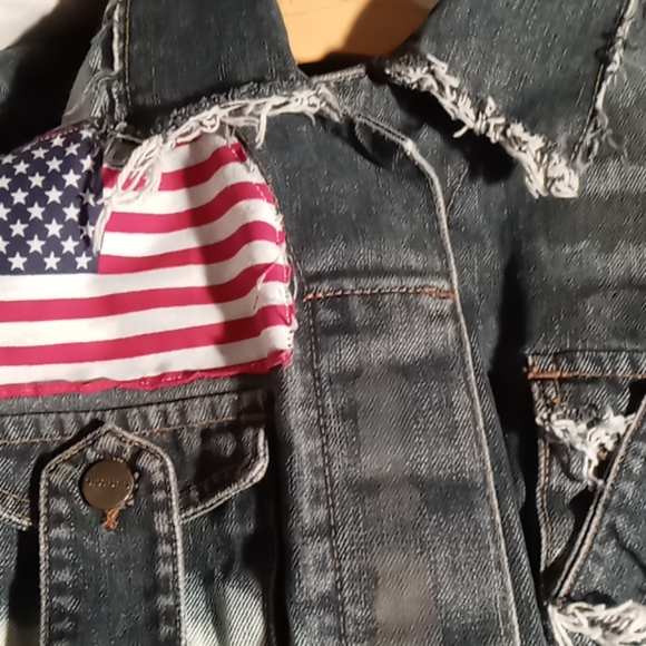 🟢 TRU SOJA band Jean Vest - Picture 2 of 8